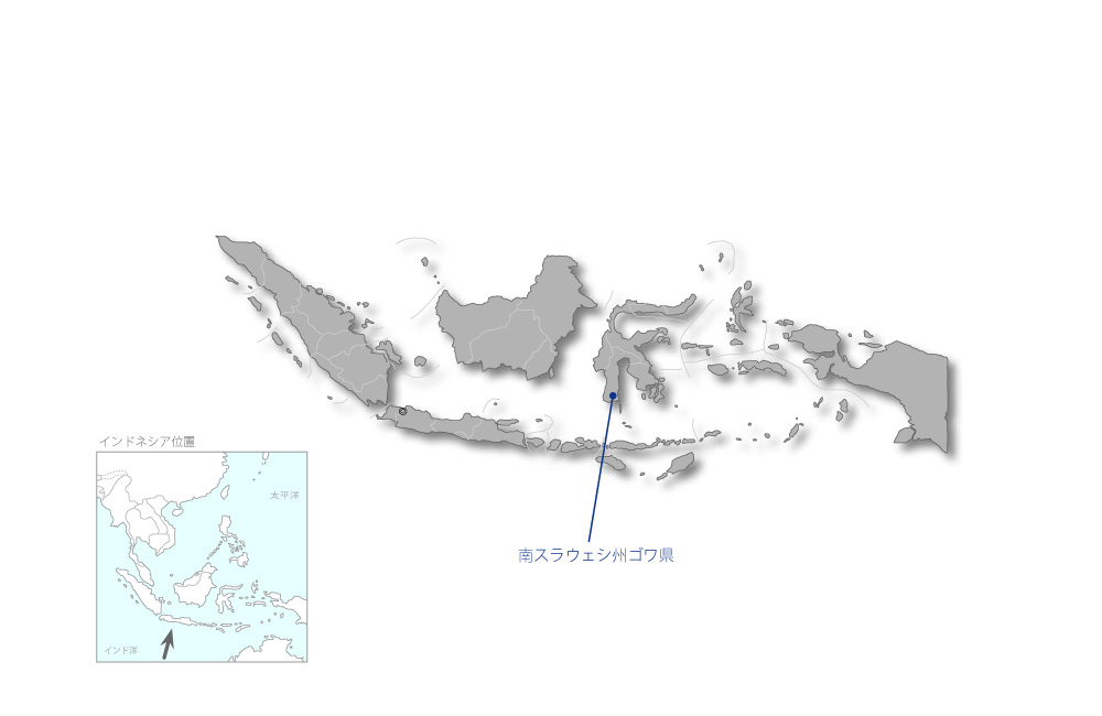 水利組合強化計画プロジェクトの協力地域の地図