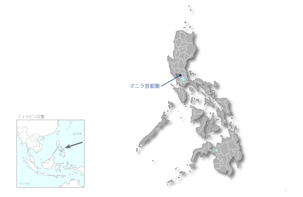 海上保安人材育成プロジェクトの協力地域の地図