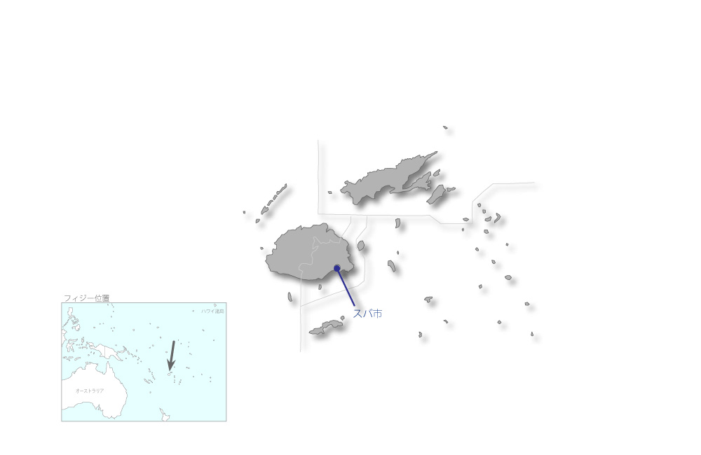 南太平洋大学遠隔教育・情報通信技術強化プロジェクトの協力地域の地図