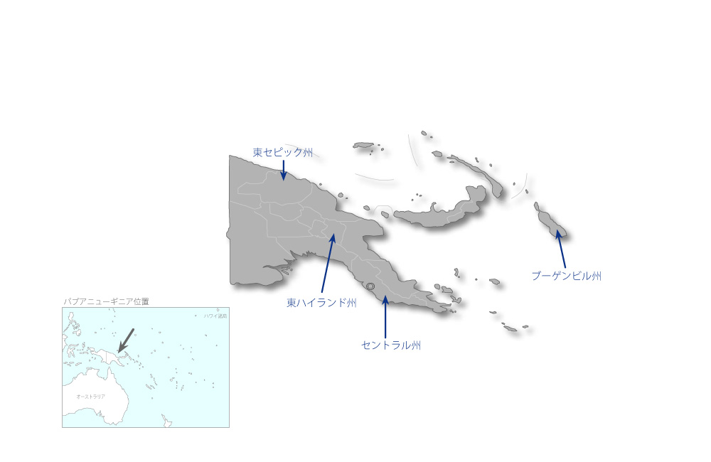 テレビ番組による授業改善計画プロジェクトの協力地域の地図