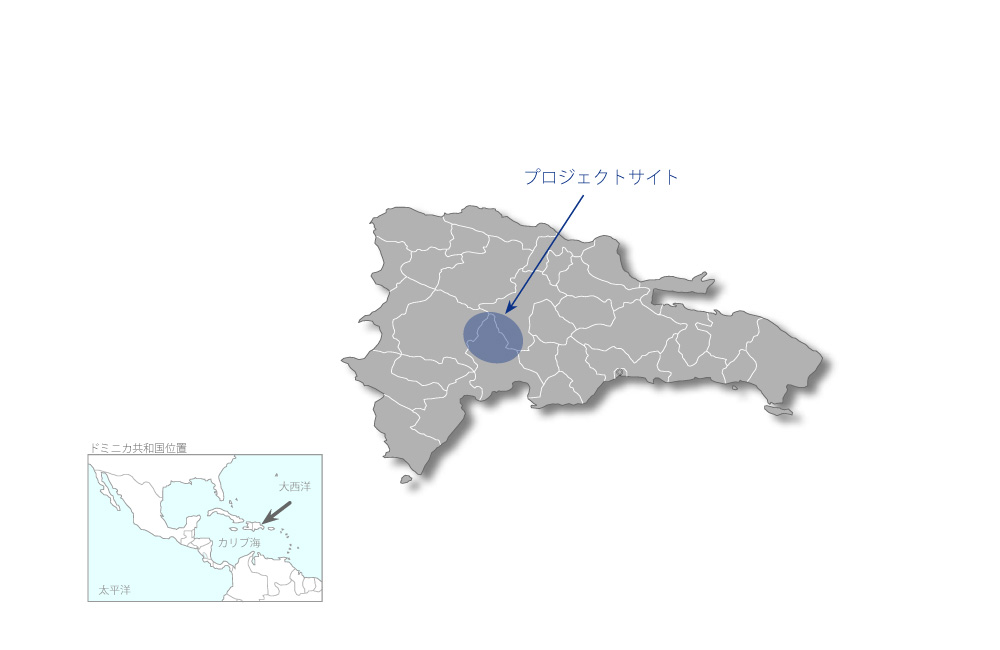 サバナ・イェグァ・ダム上流域の持続的流域管理計画の協力地域の地図