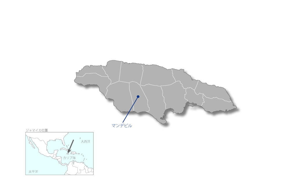 南部地域保健強化プロジェクトの協力地域の地図