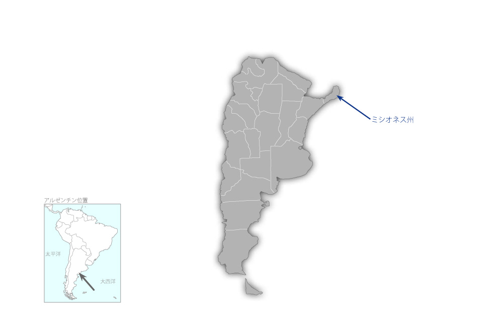 イグアス地域自然環境保全計画プロジェクトの協力地域の地図