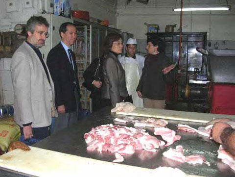 食肉加工工場の視察（第1回事前評価調査）