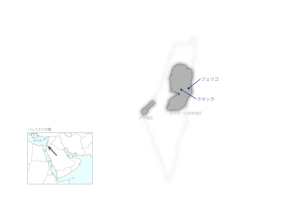 地方行政制度改善プロジェクトの協力地域の地図