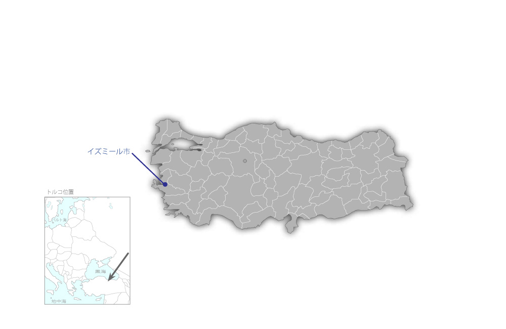 自動制御技術教育普及計画強化プロジェクトの協力地域の地図