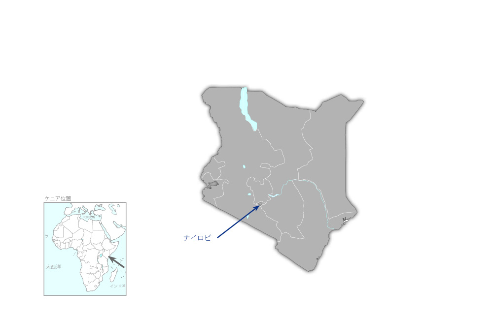 エイズ対策強化プロジェクトの協力地域の地図