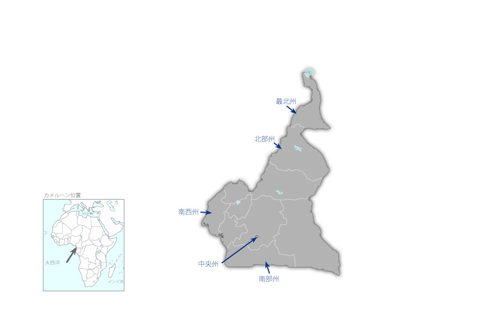 第三次小学校建設計画（第3期）の協力地域の地図