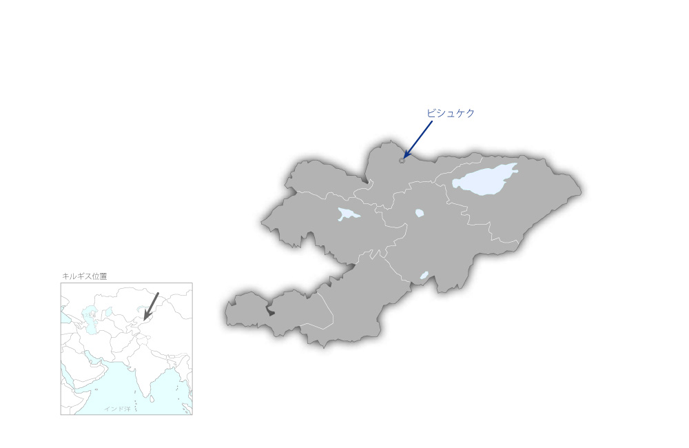IT人材育成（国立ITセンター）プロジェクトの協力地域の地図