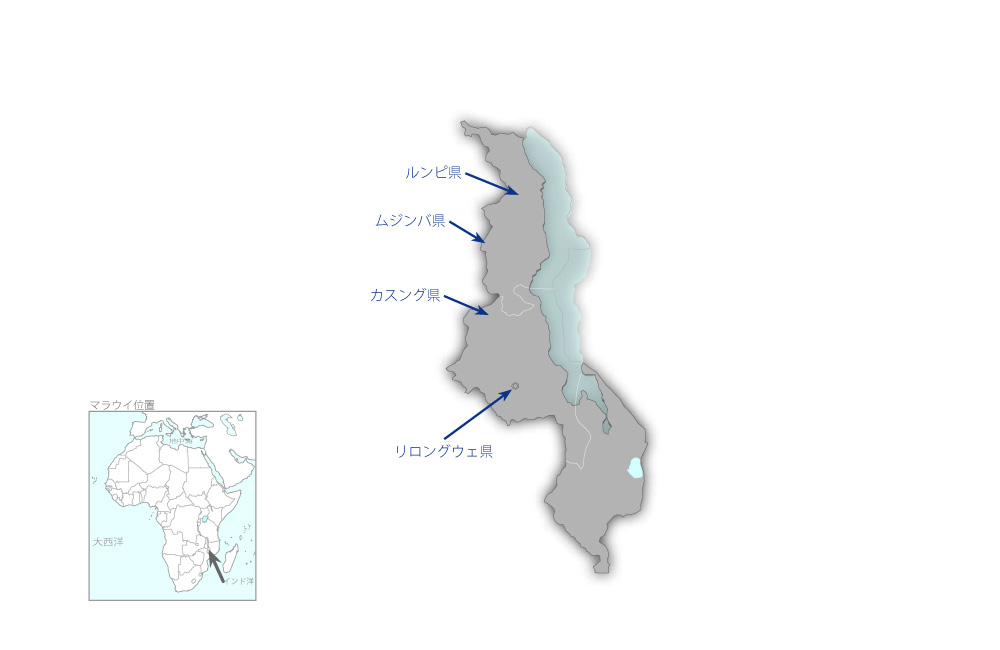 地方保健医療施設改善計画の協力地域の地図