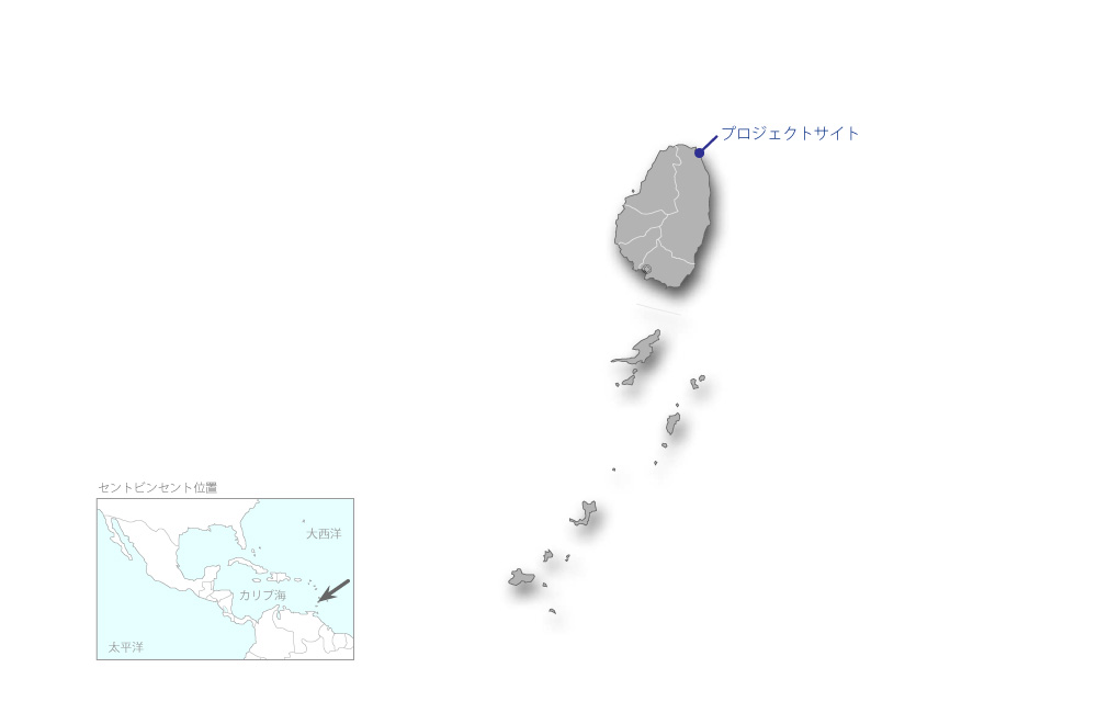 オウイア水産センター整備計画（第1期）の協力地域の地図