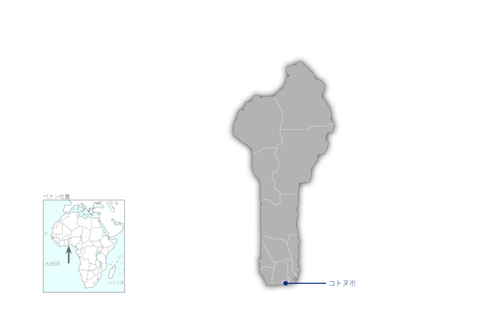 ラギューン母子病院整備計画の協力地域の地図