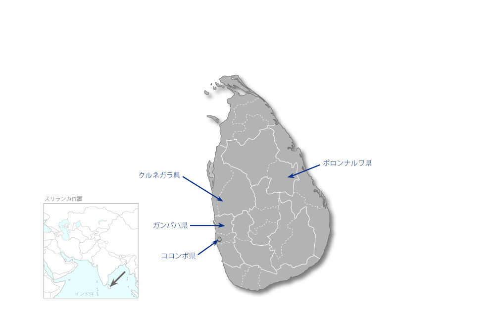 健康増進・予防医療サービス向上プロジェクトの協力地域の地図