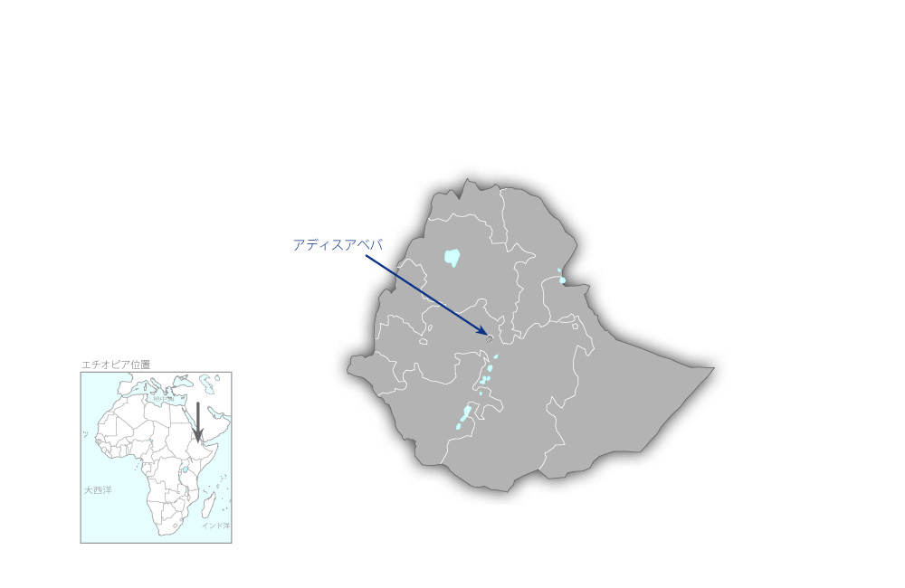 地下水開発・水供給訓練計画プロジェクトフェーズ3の協力地域の地図