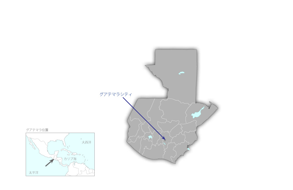 給水委員会強化とコミュニティ開発プロジェクトの協力地域の地図