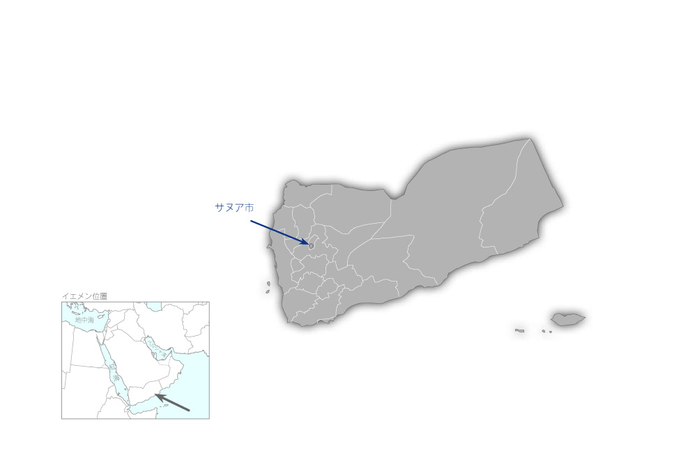 職業訓練システム改善計画プロジェクトの協力地域の地図