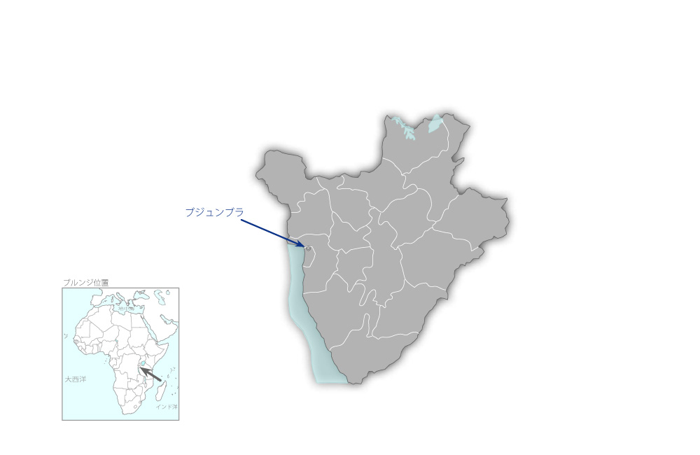 公共交通公社運営能力再生プロジェクトの協力地域の地図