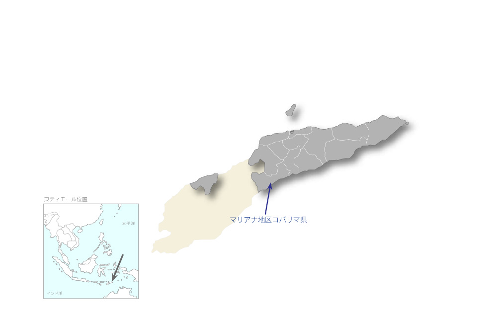 モラ橋梁建設計画の協力地域の地図