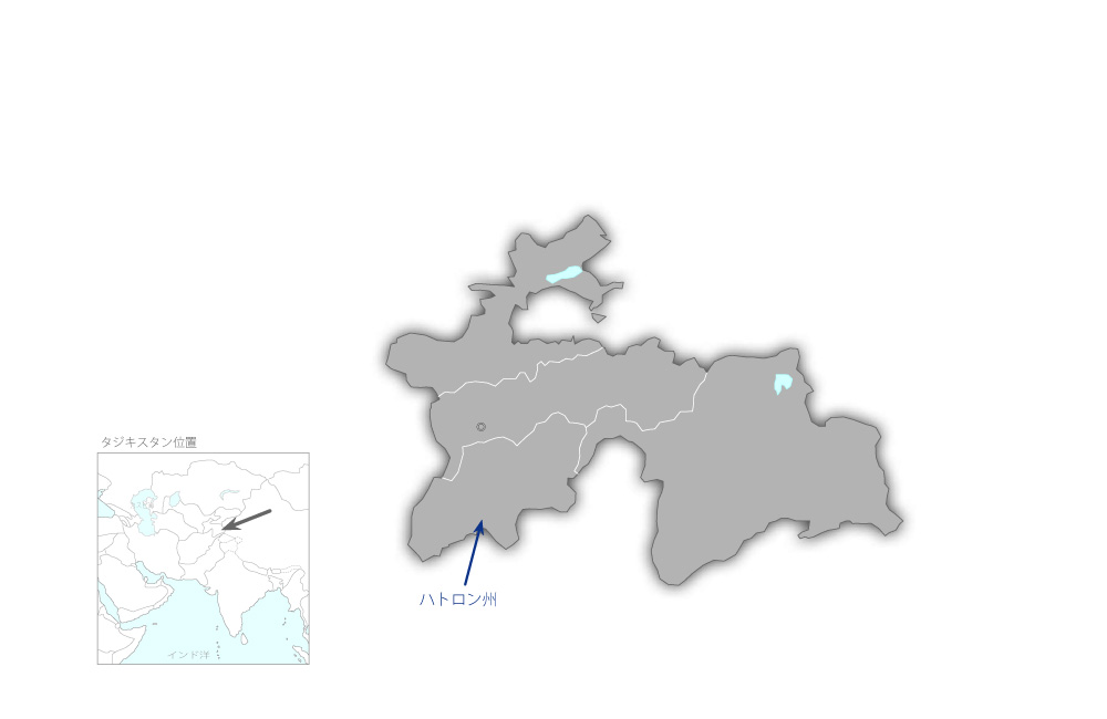 ハトロン州ハマドニ地区給水改善計画の協力地域の地図