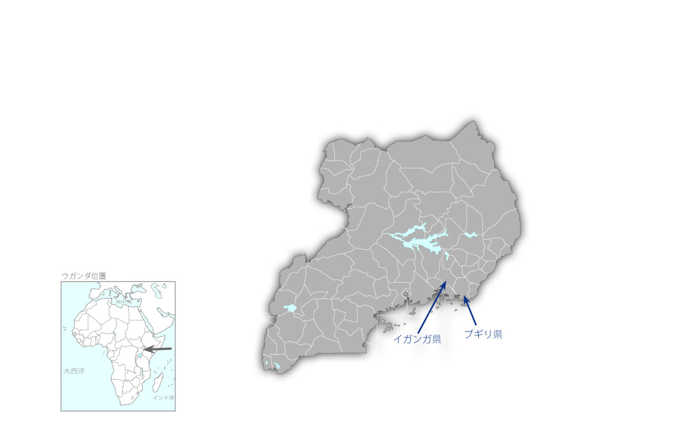 第二次地方電化計画（第2期）の協力地域の地図