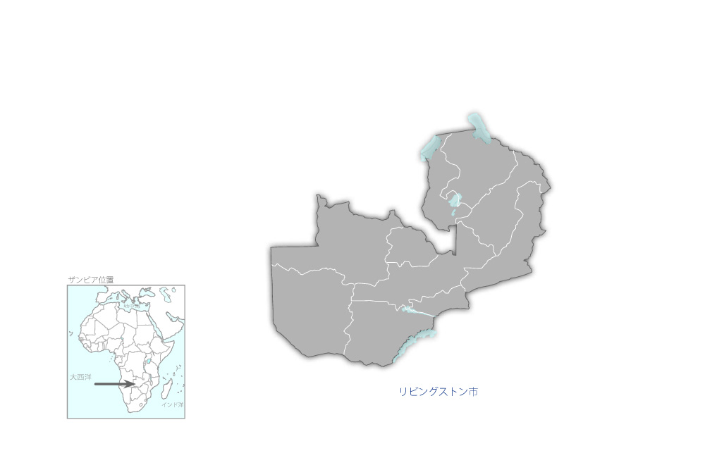 リビングストン市道路整備計画の協力地域の地図