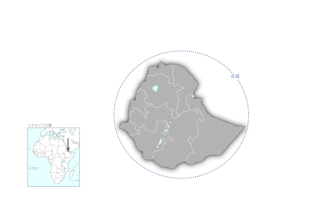 品質・生産性向上計画調査の協力地域の地図