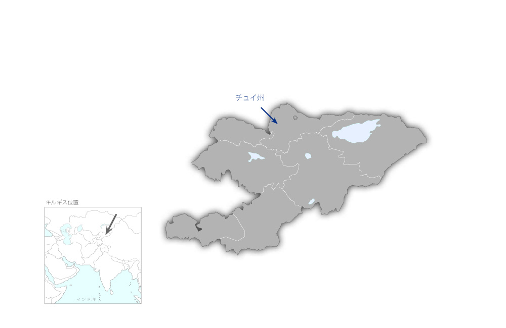 チュイ州橋梁架け替え計画の協力地域の地図