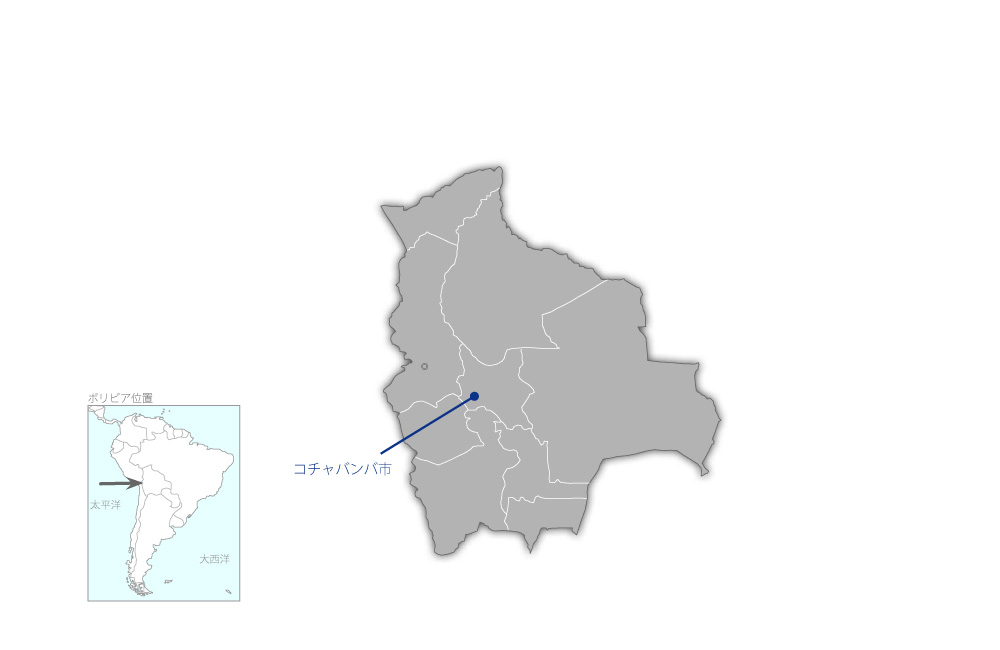 国立マン・セスペ音楽アカデミー校舎建設計画の協力地域の地図