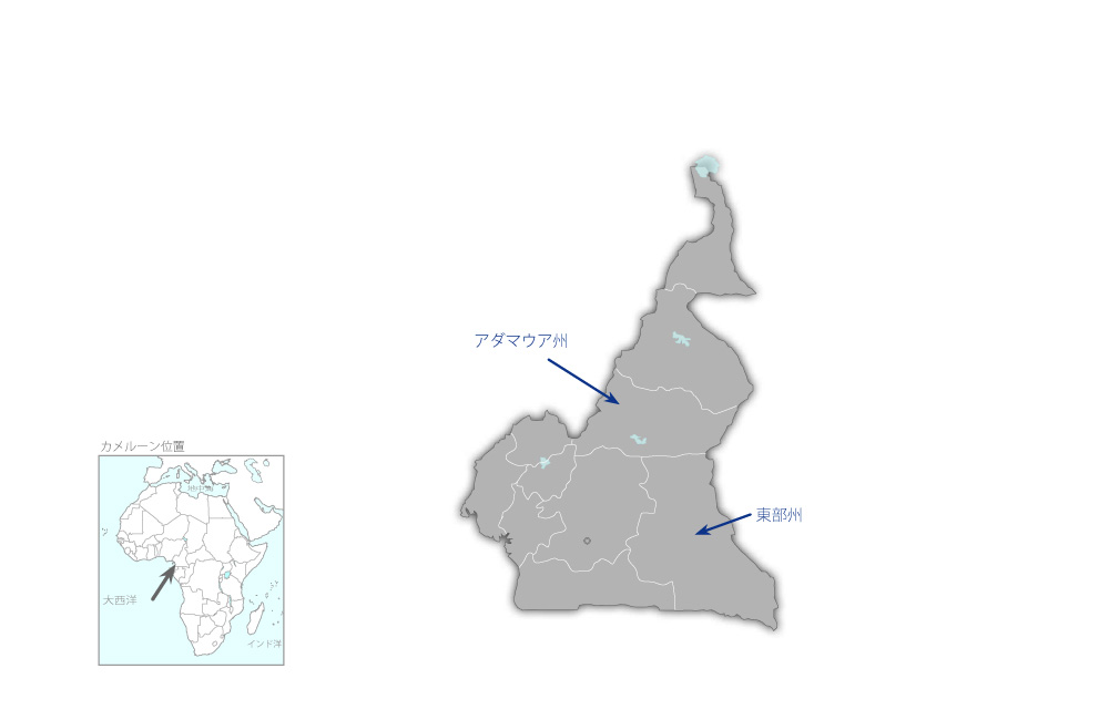 第四次小学校建設計画の協力地域の地図