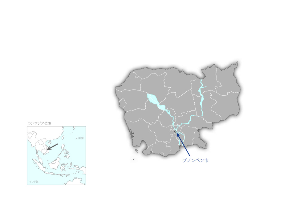 ジェンダー主流化プロジェクトフェーズ2の協力地域の地図