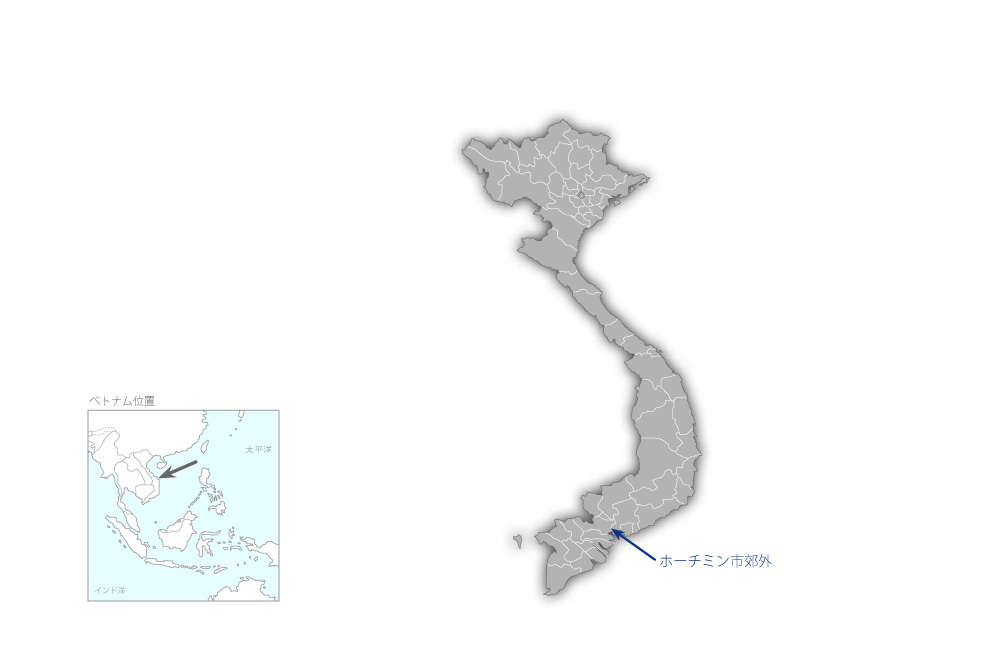 持続可能な地域農業・バイオマス産業の融合の協力地域の地図