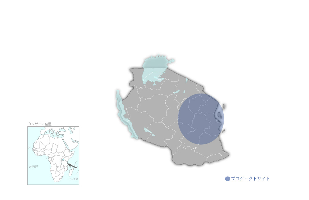 ワミ・ルブ流域水資源管理・開発計画策定支援プロジェクトの協力地域の地図