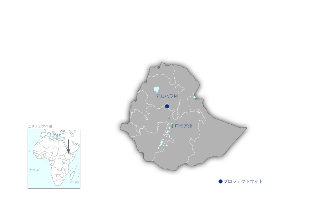 アバイ渓谷地すべり対策調査プロジェクトの協力地域の地図