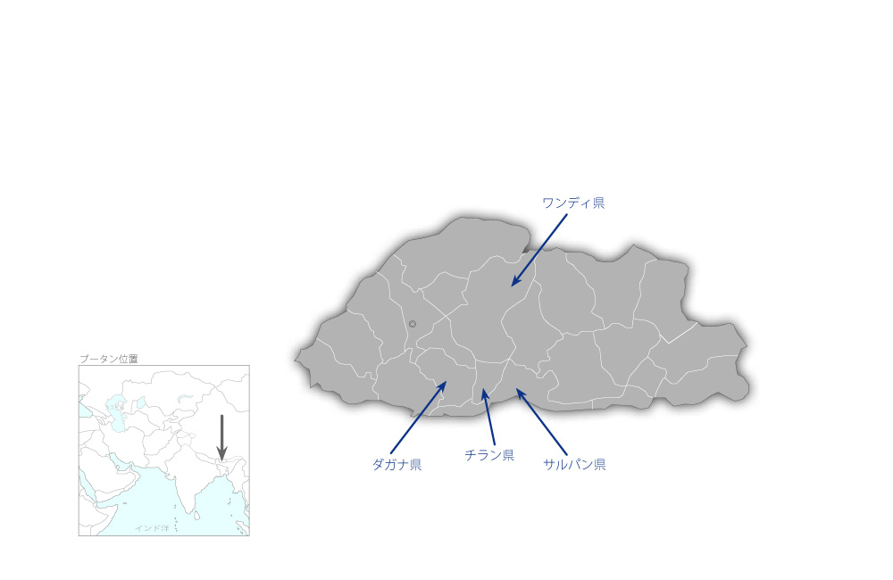 第三次橋梁架け替え計画の協力地域の地図