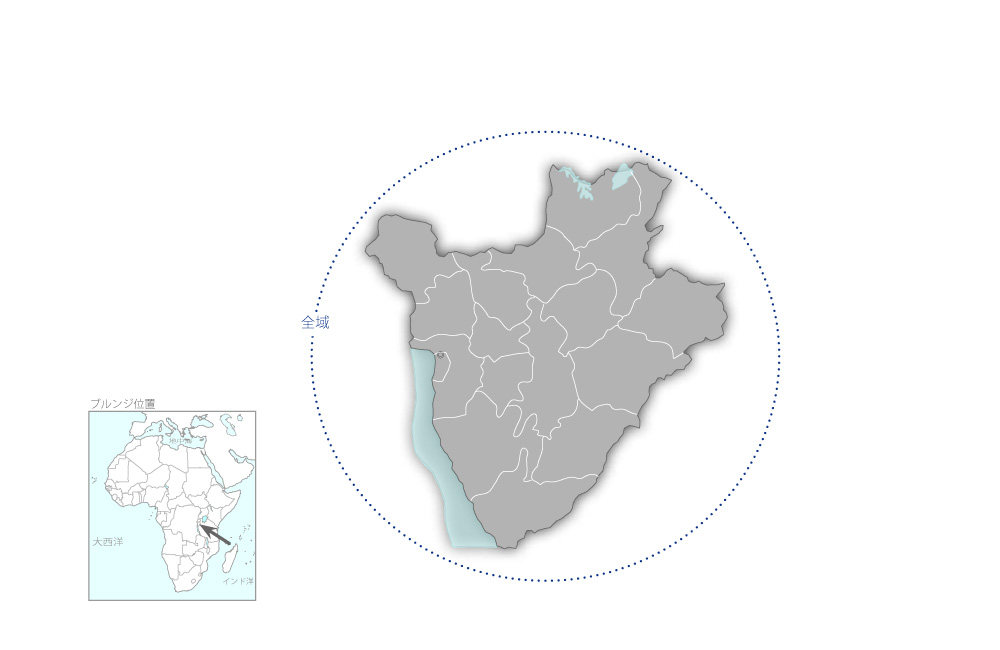 公共輸送改善計画の協力地域の地図