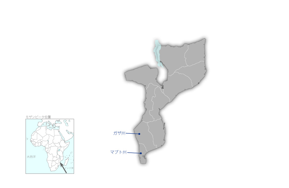 中学校建設計画の協力地域の地図