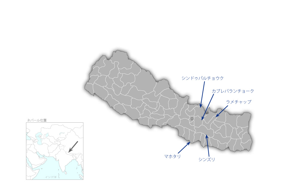 コミュニティ交通改善計画の協力地域の地図