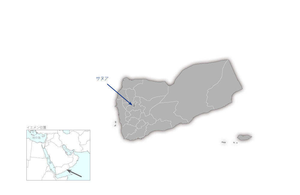 ノクム道路建機センター機能強化計画の協力地域の地図