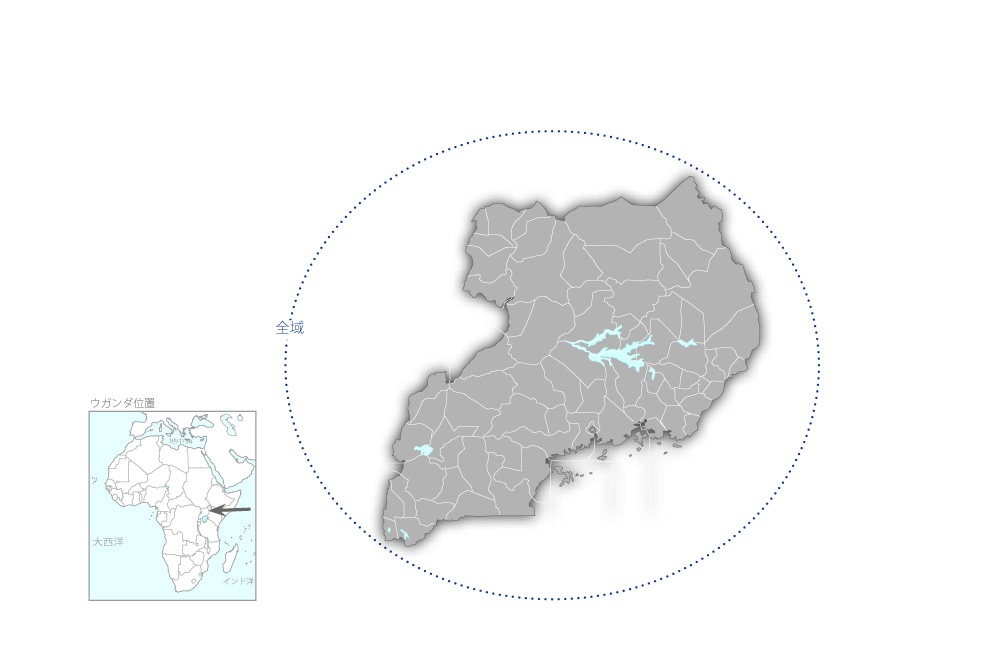 予防接種体制整備計画の協力地域の地図