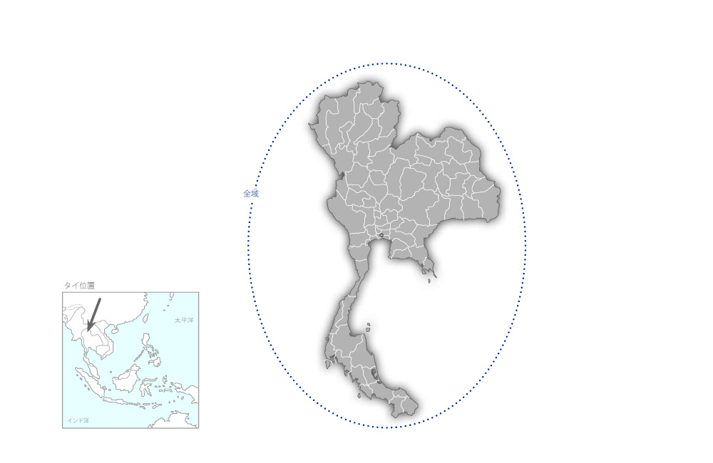 地方における橋梁基本計画作成・橋梁維持管理能力プロジェクトの協力地域の地図