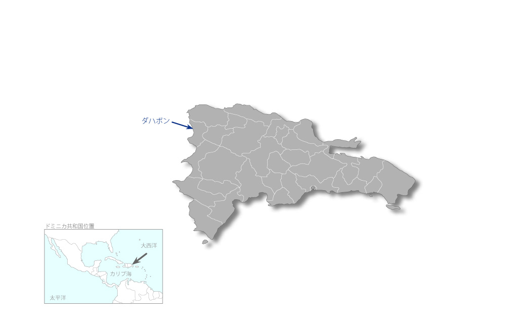 地方自治体計画策定能力強化プロジェクトの協力地域の地図