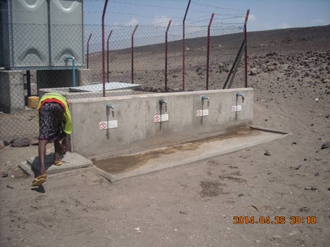 この協力で整備された水栓（Daguiro）