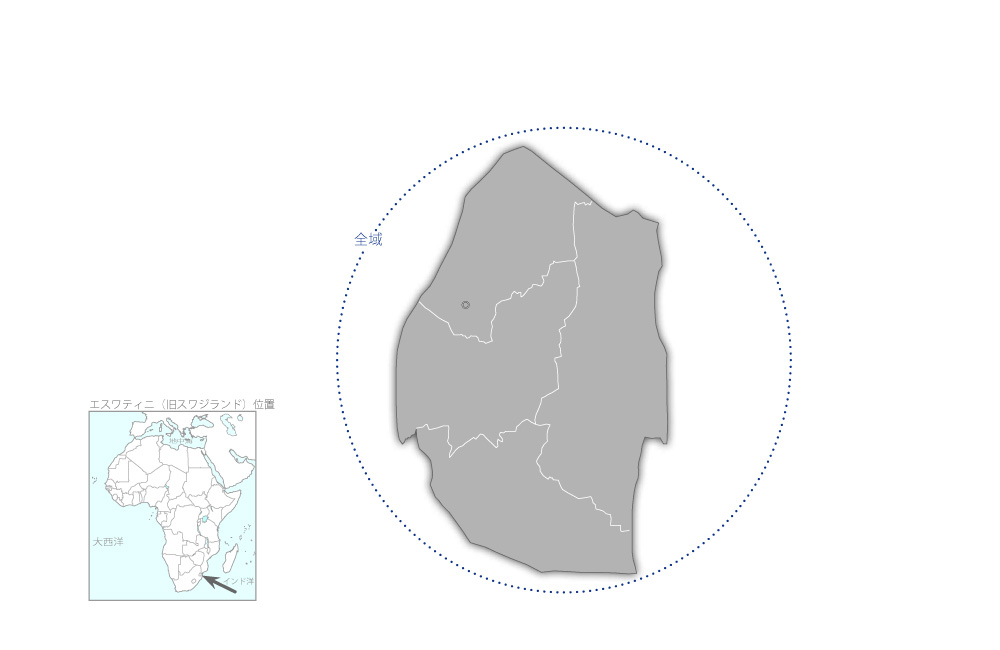 中等教育改善計画の協力地域の地図