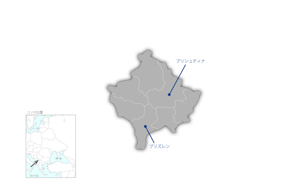 廃棄物管理向上計画の協力地域の地図