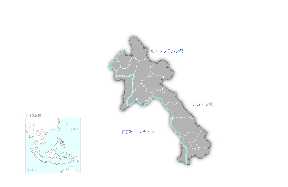 水道公社事業管理能力向上プロジェクトの協力地域の地図