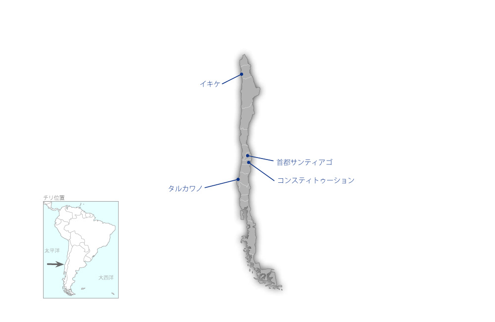 津波に強い地域づくり技術の向上に関する研究の協力地域の地図