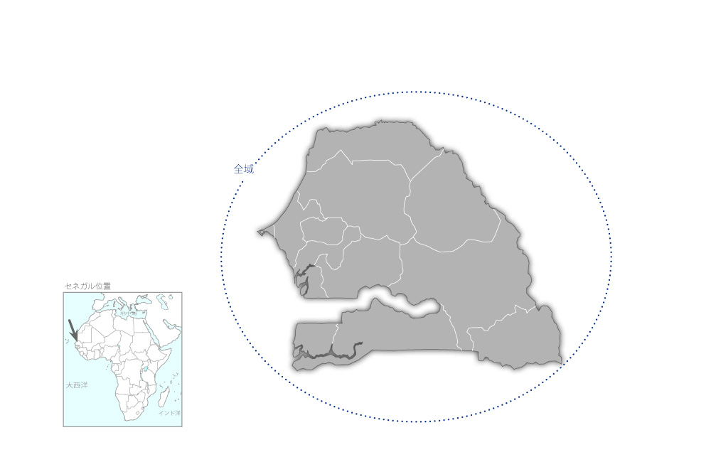 理数科教育改善プロジェクトフェーズ2の協力地域の地図