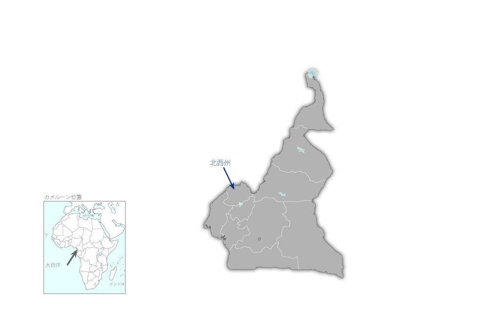 第五次小学校建設計画の協力地域の地図