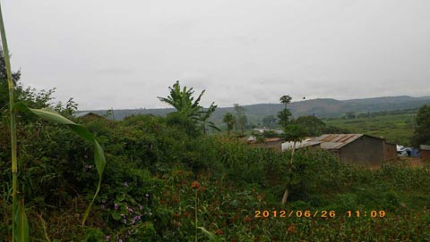 ルワンダ：道路（Sta9+00）終点（写真6の協力実施前）