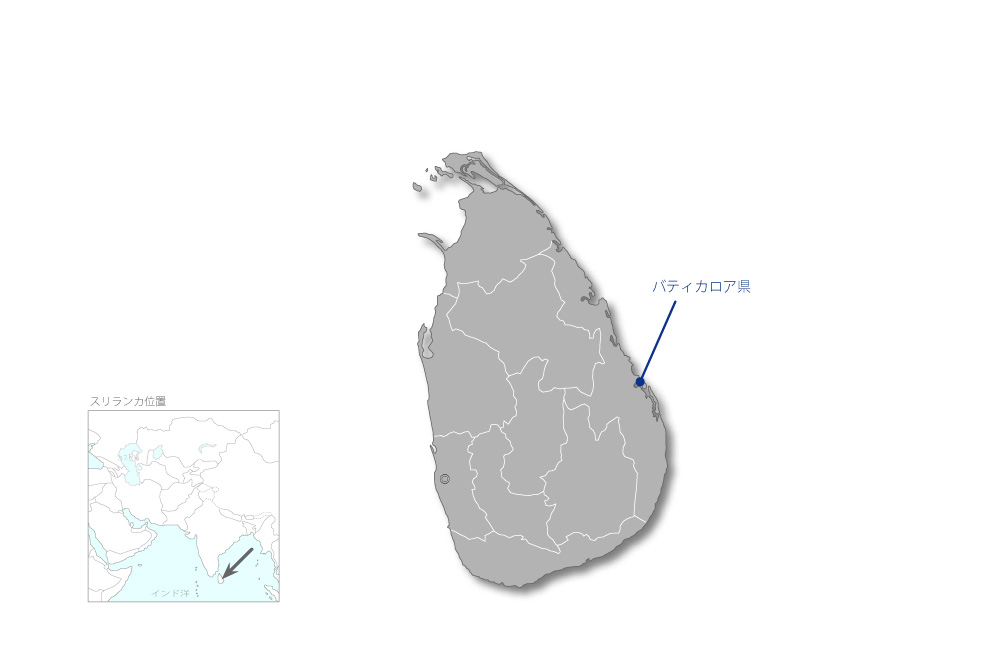 マンムナイ橋梁建設計画の協力地域の地図